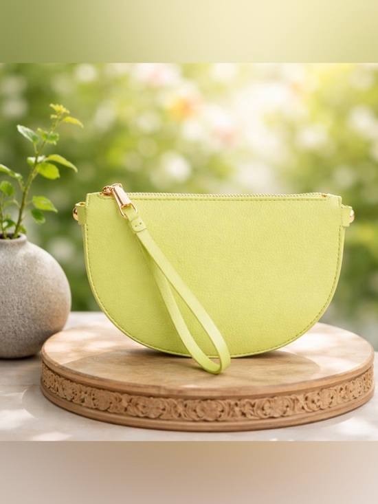 Talbots Handbags - TALBOTS LEATHER CRESCENT WRISTLET